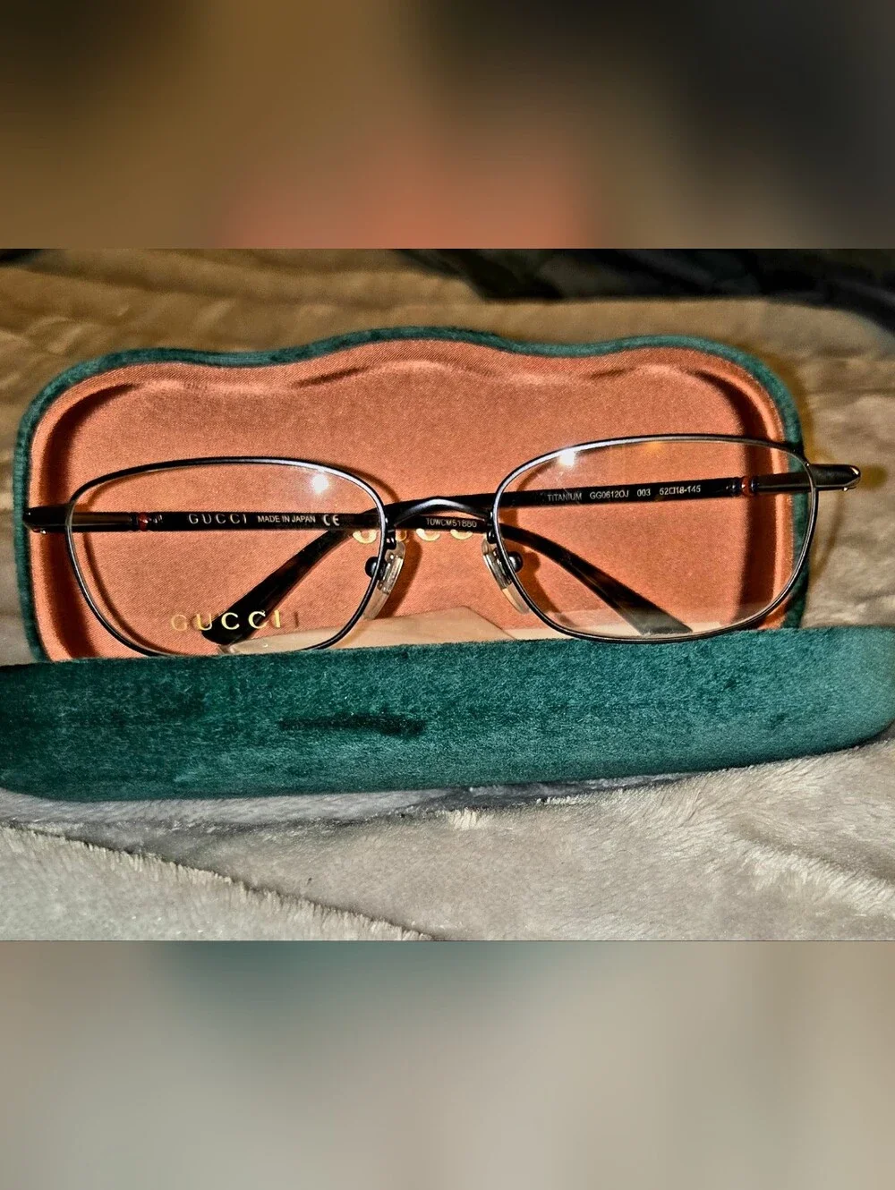 Gucci TITANIUM GG0612OJ 003 Eyeglasses - Blue Havana Frame